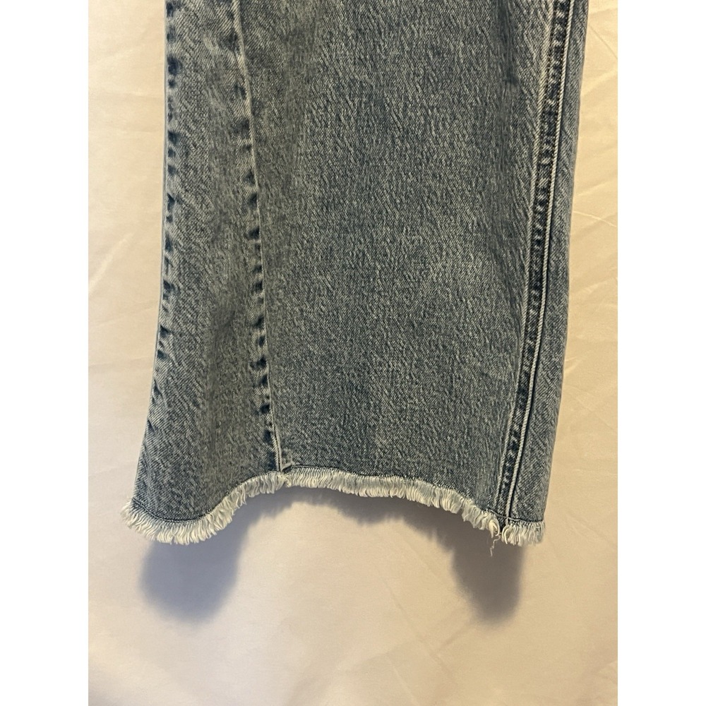 Terra & Sky Women's Size 20W Flare Leg Light Blue Denim Jeans Button & Zip Waist - Picture 12 of 15